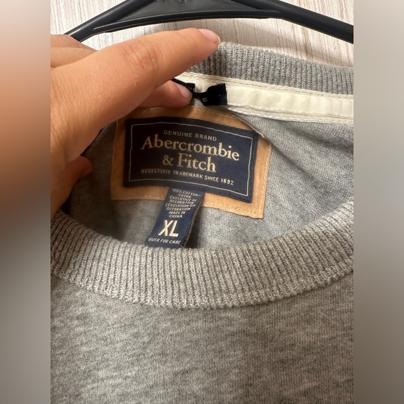 Vintage Y2K Abercrombie Fitch Shirt Men Large Gray Long Sleeve XL - Picture 2 of 4